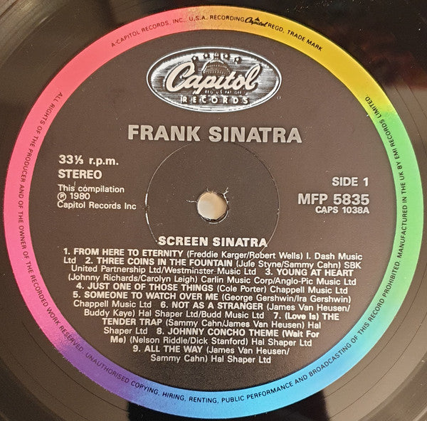 Frank Sinatra : Screen Sinatra (LP, Comp, RE)