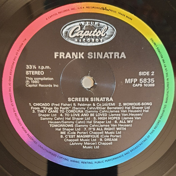 Frank Sinatra : Screen Sinatra (LP, Comp, RE)