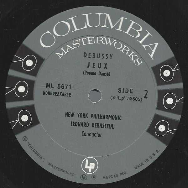 Claude Debussy - Leonard Bernstein / New York Philharmonic : Afternoon Of A Faun; Nocturnes; Jeux (LP, Mono)