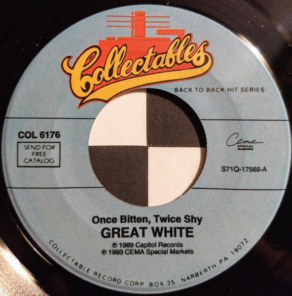 Great White : Once Bitten, Twice Shy / The Angel Song (7", Single)