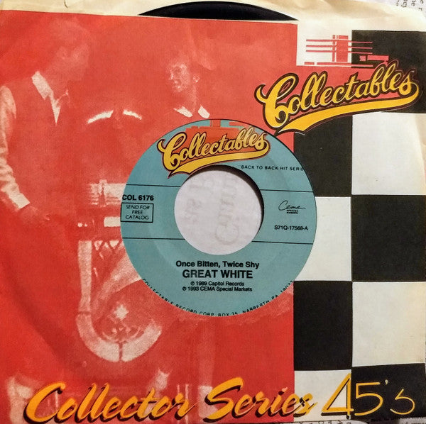 Great White : Once Bitten, Twice Shy / The Angel Song (7", Single)