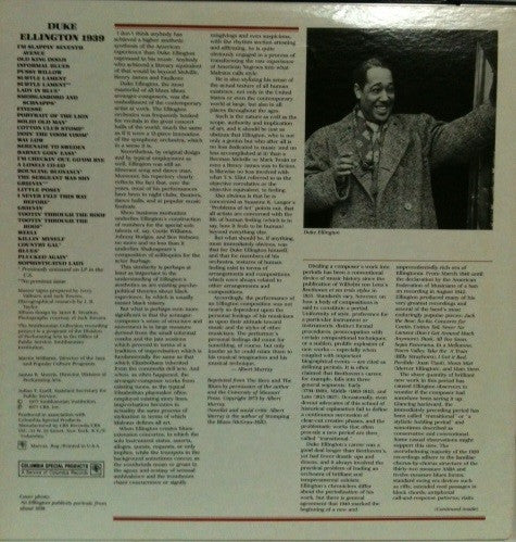 Duke Ellington : Duke Ellington 1939 (2xLP, Album, Comp, Mono, Ter)