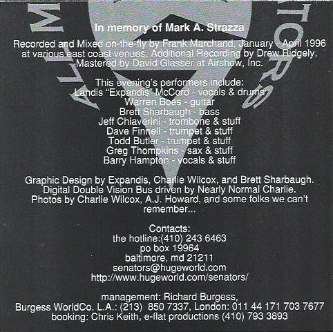 All Mighty Senators : An Evening With All Mighty Senators (CD, Album)