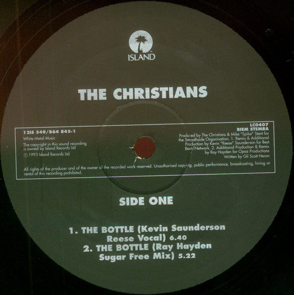 The Christians : The Bottle (12", Single)