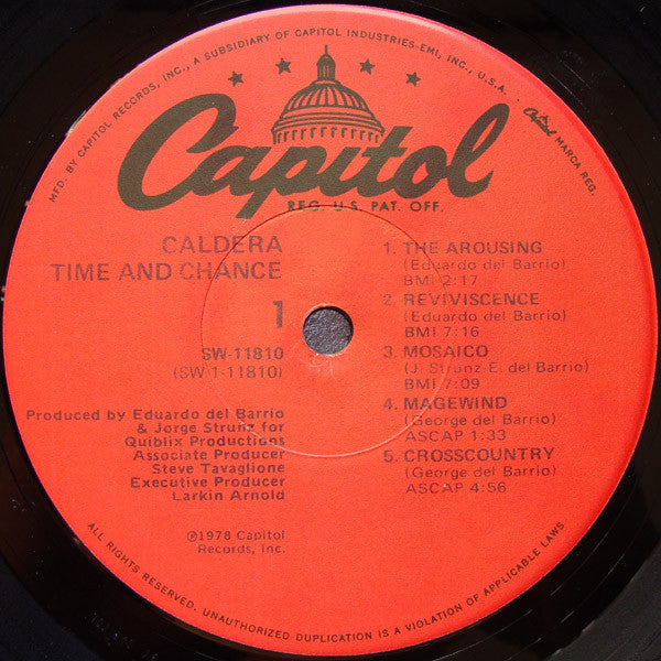 Caldera (2) : Time And Chance (LP, Album, Jac)