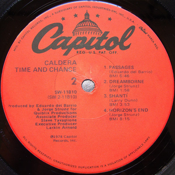 Caldera (2) : Time And Chance (LP, Album, Jac)