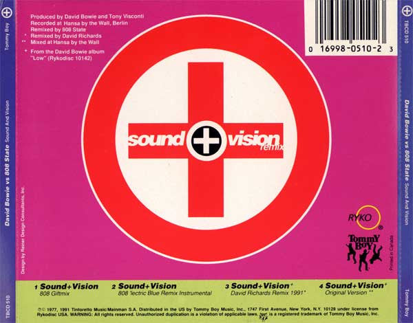 David Bowie vs 808 State : Sound + Vision (Remix) (CD, Maxi, RP)
