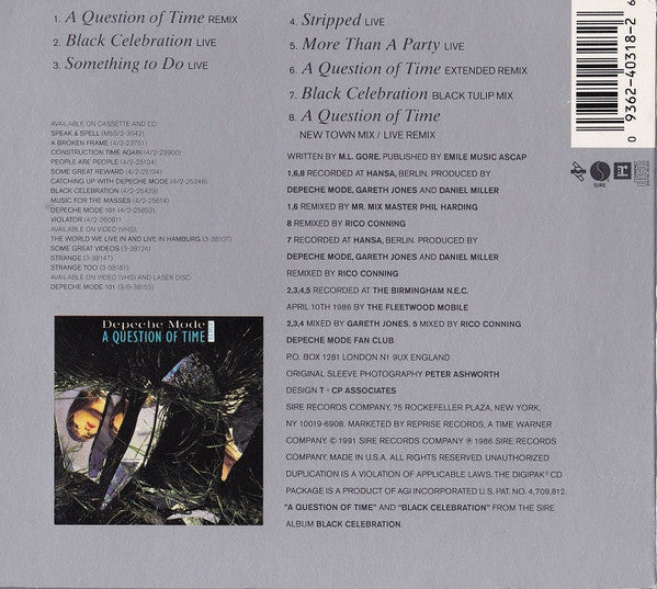 Depeche Mode : A Question Of Time (Extended Remix) (CD, Single, RP, Dig)