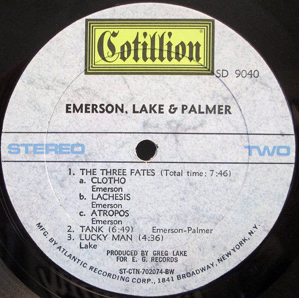 Emerson, Lake & Palmer : Emerson, Lake & Palmer (LP, Album, BW )
