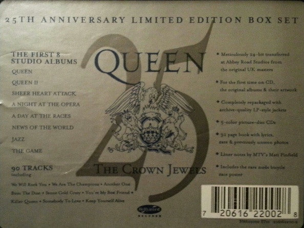 Queen : The Crown Jewels: 25th Anniversary Boxed Set (8xCD, Album, RE + Box, Comp, Ltd)