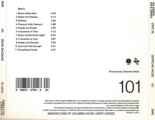 Depeche Mode : 101 (2xCD, Album, Club, CH)