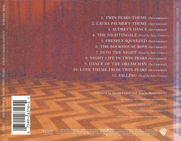 Angelo Badalamenti : Soundtrack From Twin Peaks (CD, Album, SRC)