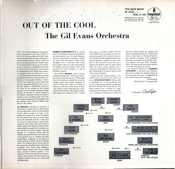 Gil Evans And His Orchestra : Out Of The Cool (LP, Album, RP)