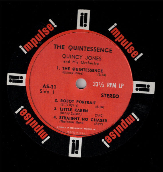 Quincy Jones And His Orchestra : The Quintessence (LP, Album, RP)