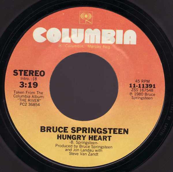 Bruce Springsteen : Hungry Heart (7", Single, Styrene)