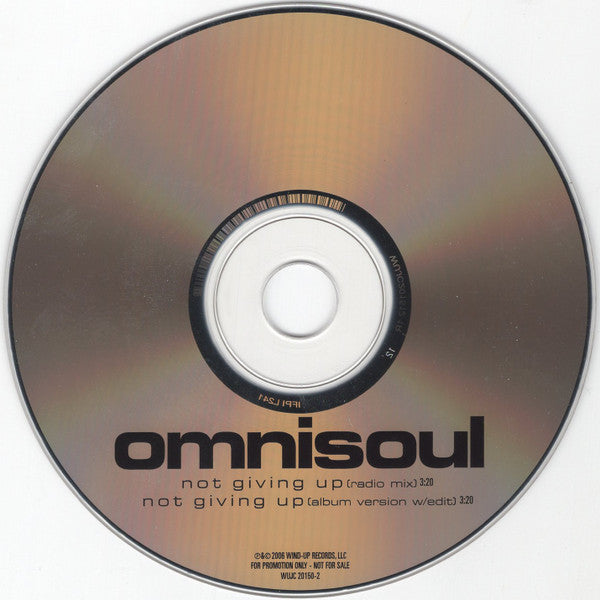 Omnisoul : Not Giving Up (CD, Single, Promo)