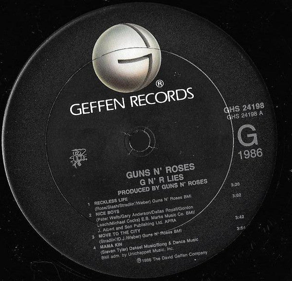 Guns N' Roses : G N' R Lies (LP, Album, Club, CH)