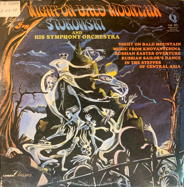 Leopold Stokowski And His Symphony Orchestra, Modest Mussorgsky, Alexander Borodin, Nikolai Rimsky-Korsakov, Reinhold Glière : Night On Bald Mountain / Great Russian Showpieces (LP, Album, RE)