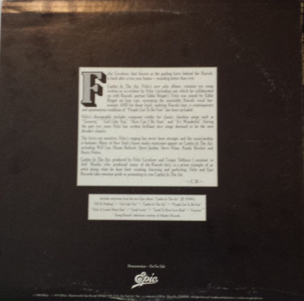 Felix Cavaliere : Felix Cavaliere Interchords (LP, Promo)