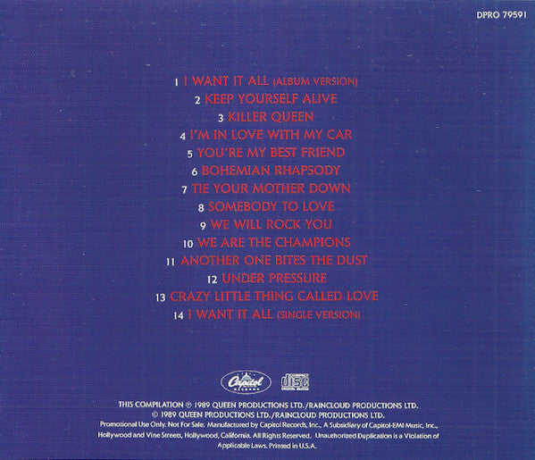 Queen : Classic Queen (CD, Comp, Promo)