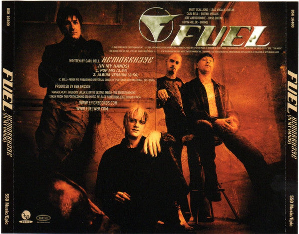 Fuel (3) : Hemorrhage (In My Hands) (CD, Single, Promo)