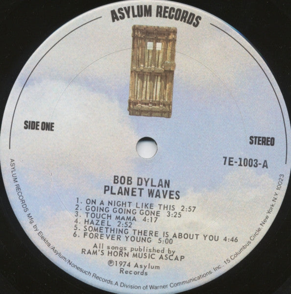 Bob Dylan : Planet Waves (LP, Album, Ter)