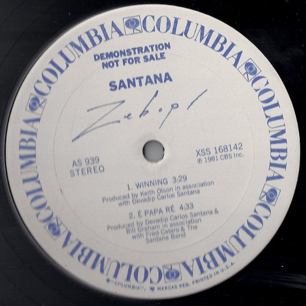 Santana : Zebop! (12", EP, Promo)