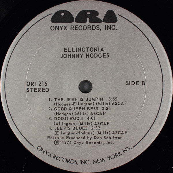 Johnny Hodges : Ellingtonia! (LP)