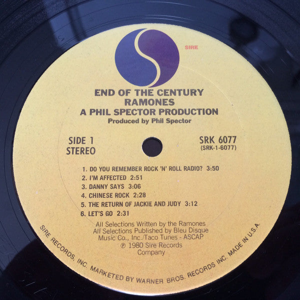 Ramones : End Of The Century (LP, Album, Club)