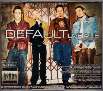 Default (4) : Live A Lie (CD, Single, Promo)