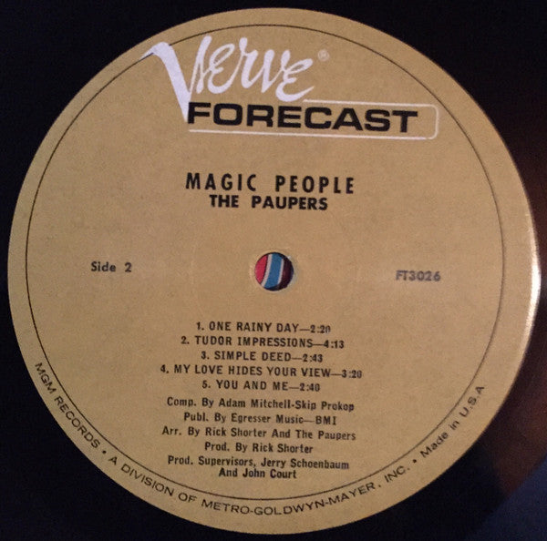 The Paupers : Magic People (LP, Album, Mono, MGM)