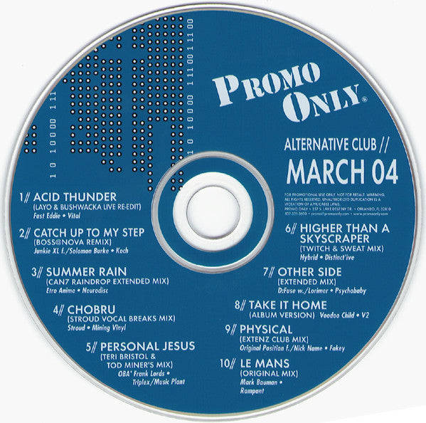 Various : Promo Only // Alternative Club March 04 (CD, Comp, Promo)