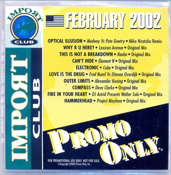 Various : Promo Only Import Club: February 2002 (CD, Comp, Promo)