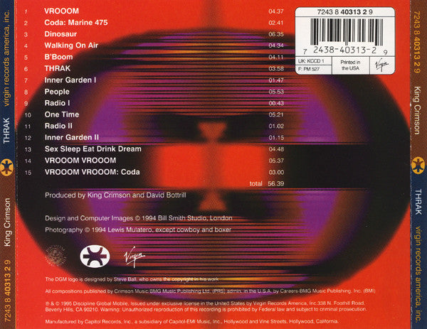 King Crimson : THRAK (CD, Album)