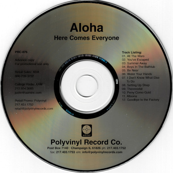 Aloha (2) : Here Comes Everyone (CD, Album, Promo)