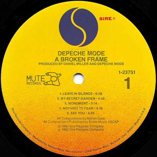 Depeche Mode : A Broken Frame (LP, Album, Jac)