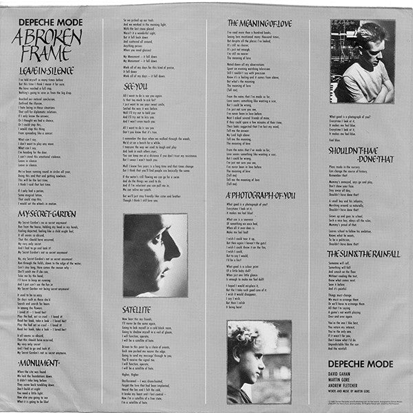 Depeche Mode : A Broken Frame (LP, Album, Jac)