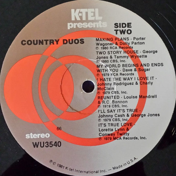 Various : Country Duos (LP, Comp, 66)