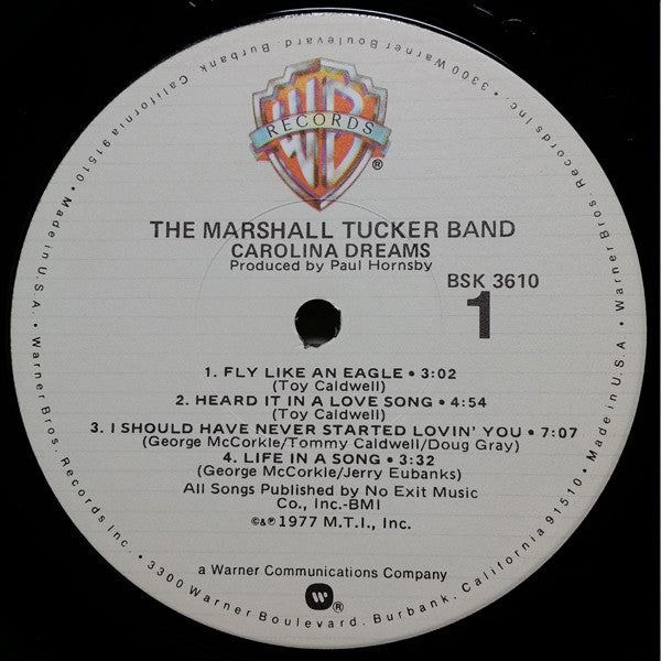 The Marshall Tucker Band : Carolina Dreams (LP, Album, MGM)