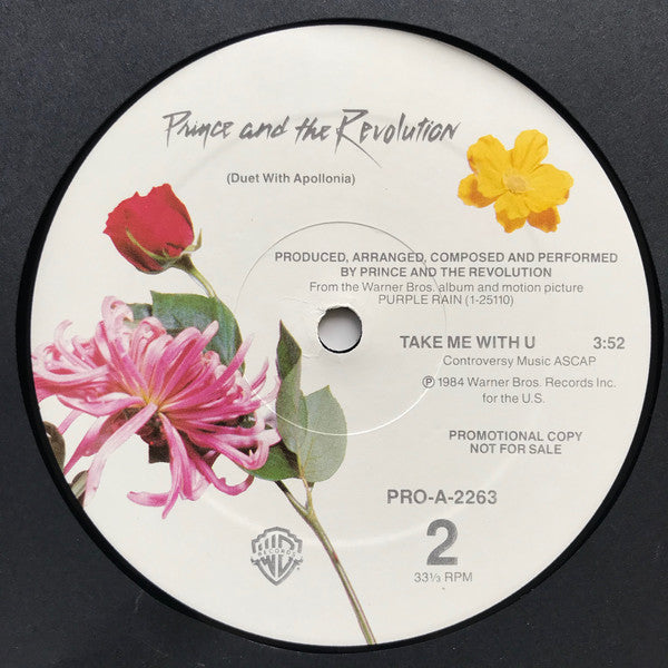 Prince And The Revolution : Take Me With U (12", Single, Promo)