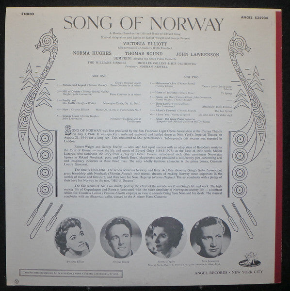 Alberto Semprini : Song Of Norway (LP, Album, RP)