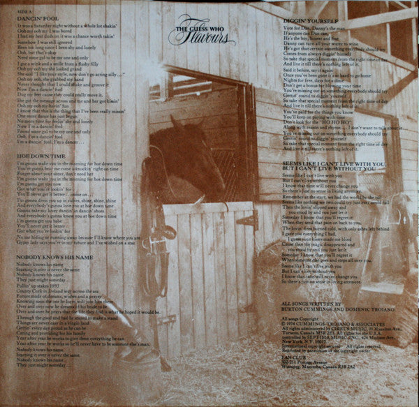 The Guess Who : Flavours (LP, Album, RP, Tan)
