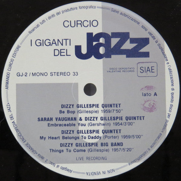 Sarah Vaughan, Miles Davis, Charles Mingus, Dizzy Gillespie : Jazz Spectrum (LP, Comp)