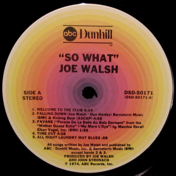 Joe Walsh : So What (LP, Album, Ter)