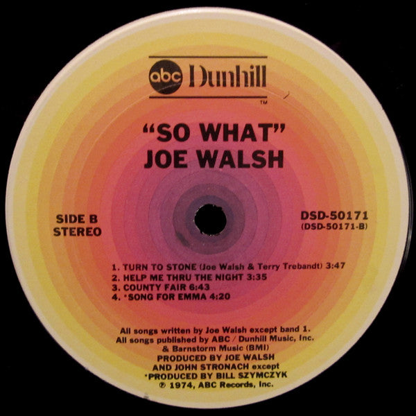 Joe Walsh : So What (LP, Album, Ter)