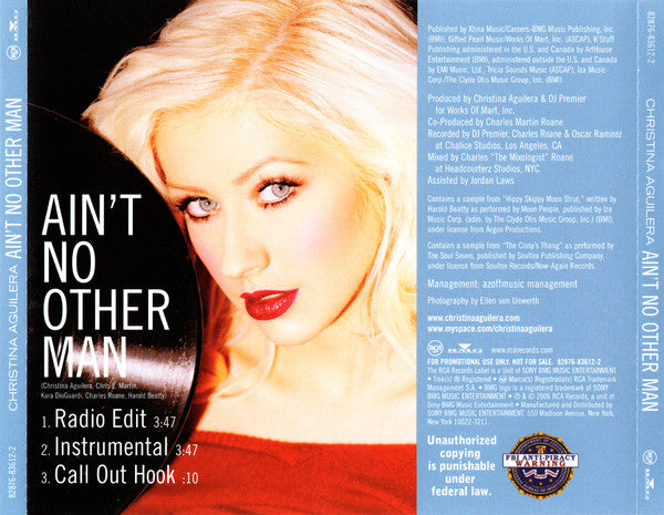 Christina Aguilera : Ain't No Other Man (CD, Single, Promo)