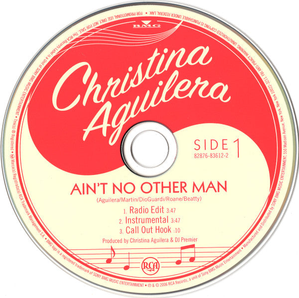 Christina Aguilera : Ain't No Other Man (CD, Single, Promo)