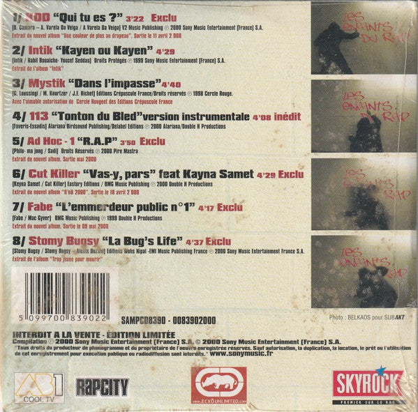 Various : Les Enfants Du Rap (CD, Comp, Promo)