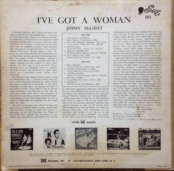 Jimmy McGriff : I've Got A Woman (LP, Album)