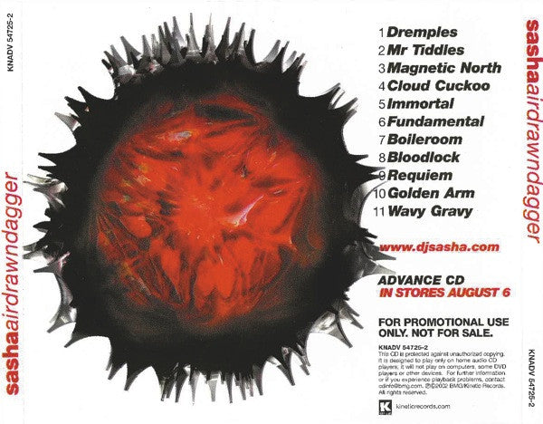 Sasha : Airdrawndagger (CD, Copy Prot., Mixed, Promo)